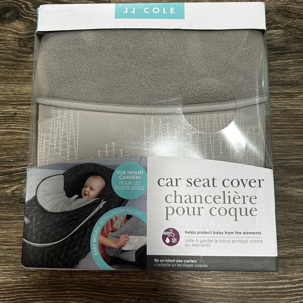 JJ Cole Gray Car Seat Cover